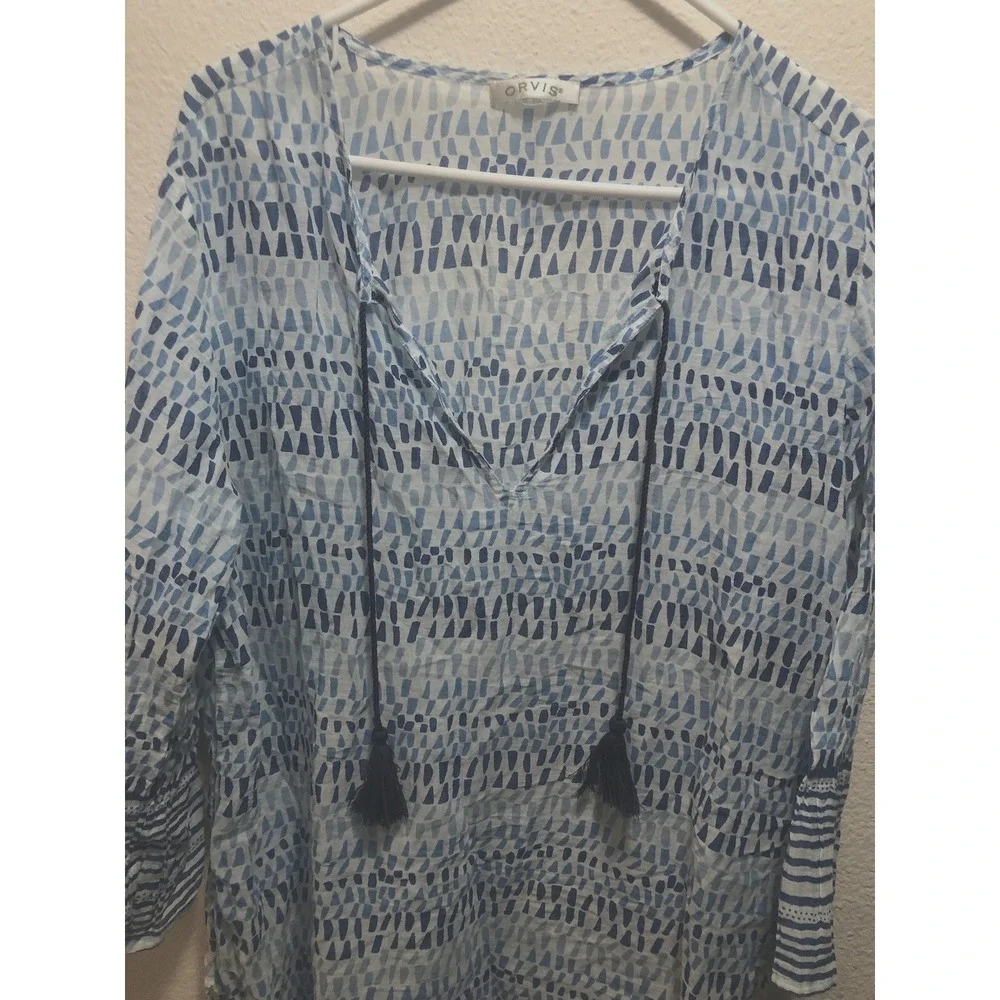 ORVIS Women's XL (Light) Blue Swimsuit Cover Up - 31